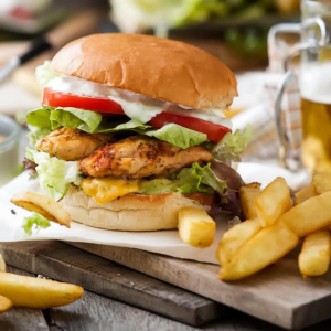 Garlic Grilled Chicken Burger